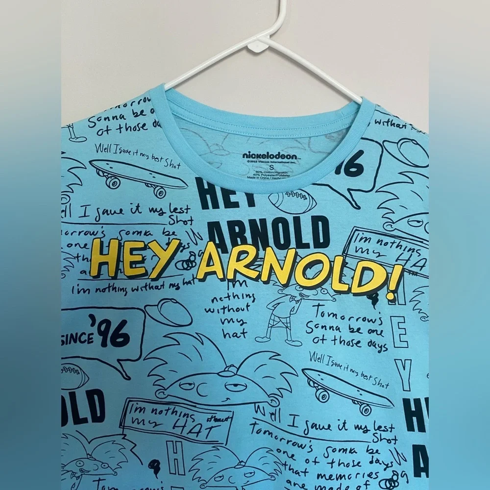 Nickelodeon Hey Arnold!‎ Light Blue Graphic Tee